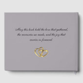 Livre D'or Floral Customizable Wedding Guest Guest Book (Verso)