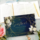 Livre D'or Floral Emerald Green Mariage de couronne or