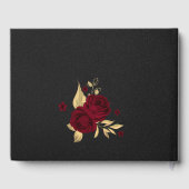 livre d'or floral feuille chic bordeaux (Verso)