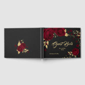 livre d'or floral feuille chic bordeaux (Complet)