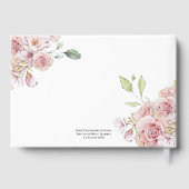 Livre D'or Floral Hen Party Futur Mme Nom Black Gold Script (Verso)