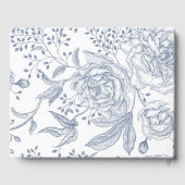 Livre D'or Floral Periwinkle Bleu Mariage élégant (Verso)