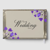 Livre D'or Floral pourpre et Mariage d'argent antique (Verso)