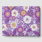 Livre D'or Floral pourpre, jaune et magenta (Verso)