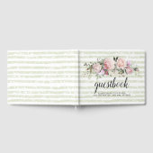 Livre D'or Floral rose pâle et Mariage à rayures (Complet)