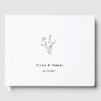 Floral rustique Simple Mariage noir et blanc