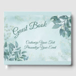 Livre D'or Floral Turquoise Foliage Lovely Romantic Celebrati<br><div class="desc">Ajoutez un style personnalisé à tout événement spécial grâce à un livre d'or sur mesure. Floral Turquoise Foliage Lovely Motif crée une présentation unique de livre d'hôtes. Personnalisez avec des noms, un message, une citation ou tout ce que vous désirez. Le texte de la colonne vertébrale peut être personnalisé ou...</div>