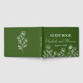 Livre d'or floral vert olive simple (Complet)