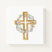 Livre d'or Floral Wreath Cross First Communion (Dos)