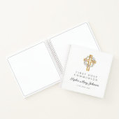 Livre d'or Floral Wreath Cross First Communion (Intérieur)