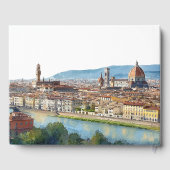 Livre D'or Florence Skyline Watercolor Wedding (Verso)