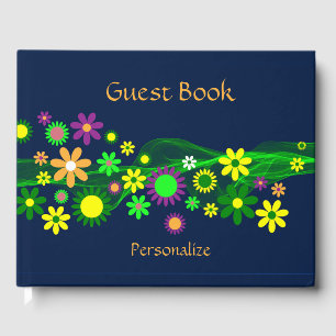 Livre D'or Flower Power Personnaliser