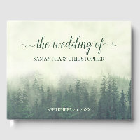 Foggy Green Mountains & Pines Rustique Mariage