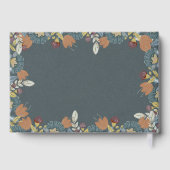 Livre D'or Folk Art Frame in Blue Brown Tan (Verso)