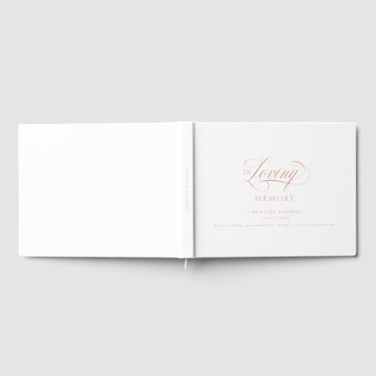 Livre D'or Font de script "In Love Memory" (Complet)