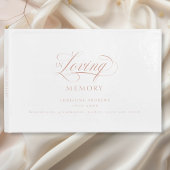 Livre D'or Font de script "In Love Memory"