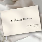 Livre D'or Font de script "In Love Memory"