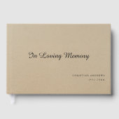 Livre D'or Font de script "In Love Memory" (Recto)