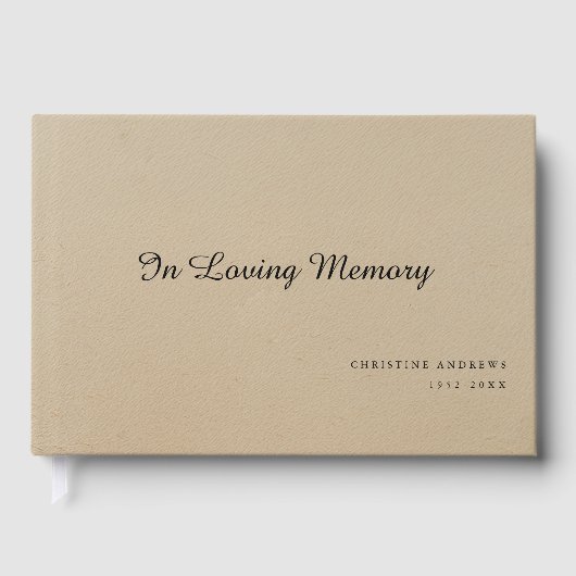 Livre D'or Font de script "In Love Memory" (Recto)