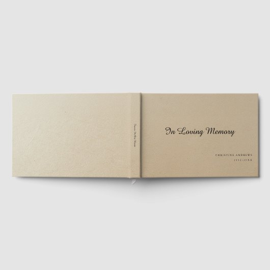 Livre D'or Font de script "In Love Memory" (Complet)