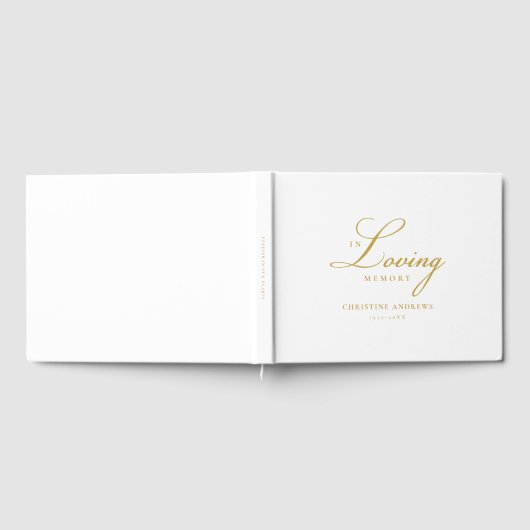 Livre D'or Font de script "In Love Memory" (Complet)