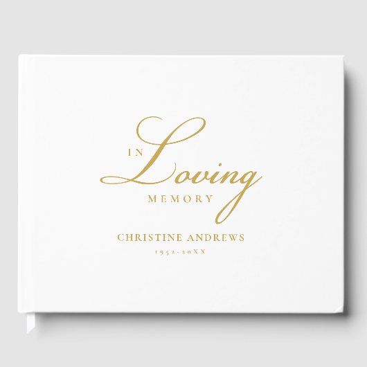 Livre D'or Font de script "In Love Memory" (Recto)