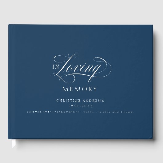 Livre D'or Font de script "In Love Memory" (Recto)