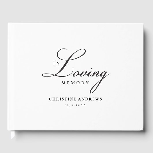 Livre D'or Font de script "In Love Memory" (Recto)