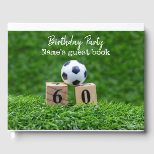 Livre D'or Football 60e anniversaire avec balle et numéro soi
