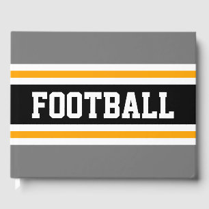 Livre D'or FOOTBALL Sporty Gray Black Racing Stripes