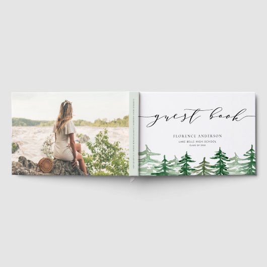 Livre D'or Forêt d'aquarelle rustique (Complet)