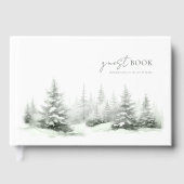 Livre D'or Forêt de mariage rustique d'hiver ID1049 (Recto)