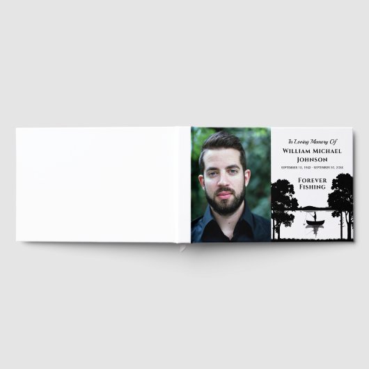 Livre D'or Forever Fishing Custom Photo Funérailles commémora (Complet)