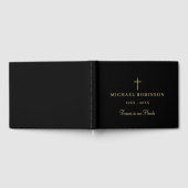 Livre D'or Forever In Our Hearts Gold Black Funeral Memorial (Complet)