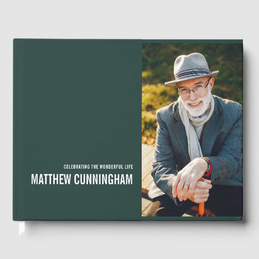 Livre D'or Forever In Our Hearts Modern Custom Photo Memorial (Recto)