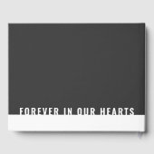 Livre D'or Forever in our Hearts Modern Custom Photo Memorial (Verso)