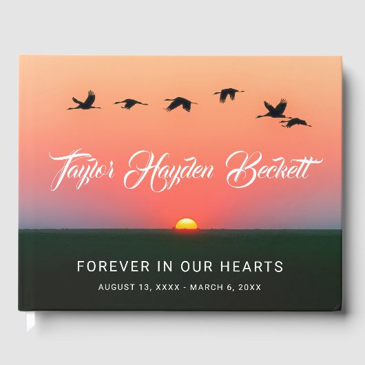 Livre D'or Foule d'oiseaux aux funérailles commémoratives du  (Recto)