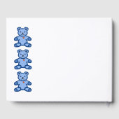 Livre D'or Frontière nounours bleue (Verso)