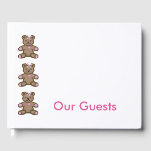 Livre D'or Frontière nounours rose