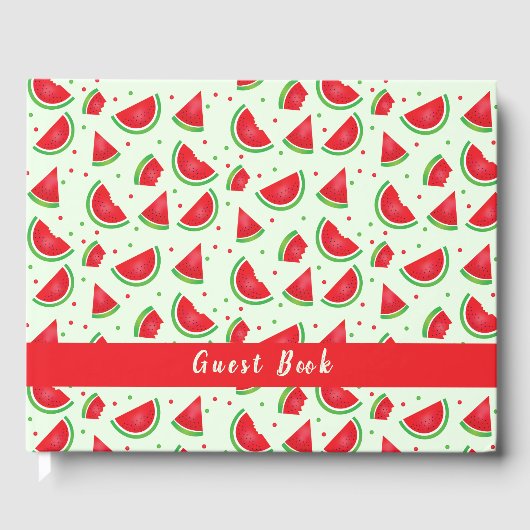 Livre D'or Fruit Motif pastèque Melon vert clair (Recto)
