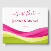 Livre D'or Fuchsia and Lime Green Wedding (Recto)