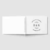 Livre D'or Fun Monogramme Floral Botanique Mariage Nom du cou (Complet)