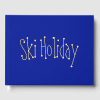 Fun "Ski Holiday" Texte Centré Sur Bold Royal Blue