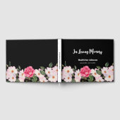 Livre D'or Funérailles aimées une aquarelle rose Roses blanch (Complet)