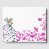 Livre D'or Funérailles Belle fille Fée Princesse rose (Verso)