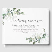 Livre D'or Funérailles commémoratives de l'Eucalyptus Waterco (Recto)