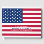 Livre D'or Funérailles commémoratives du drapeau américain pa (Recto)