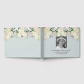 Livre D'or Funérailles commémoratives Dusty Blue Hydrangea (Complet)