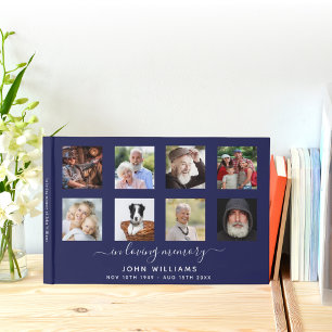 Livre D'or funérailles commémoratives en mémoire d'amour bleu