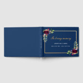 Livre D'or Funérailles commémoratives en mémoire d'amour bleu (Complet)